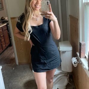 Linen abercrombie black dress